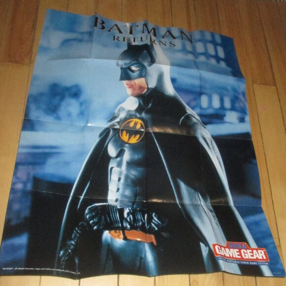 Batman Returns for Game Gear 2-Sided Poster/Insert (Game Gear ad) - Picture 1 of 3